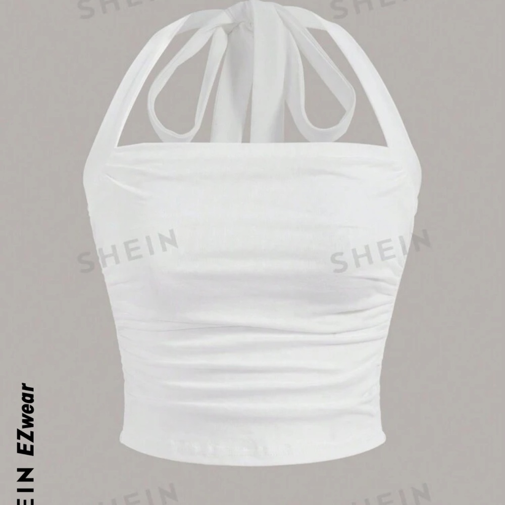 White halter top from Shein